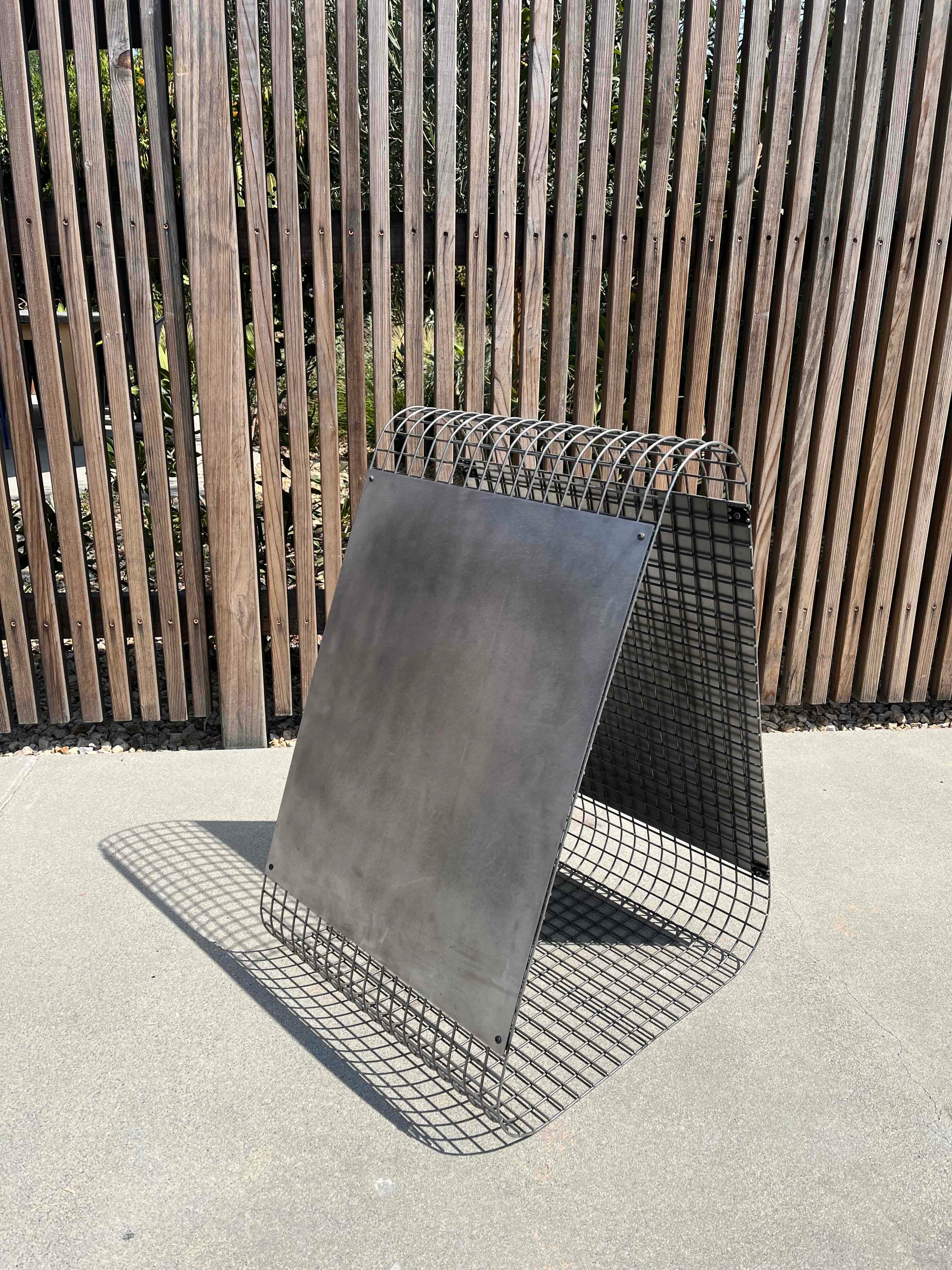 A Frame Sign - Raw Steel